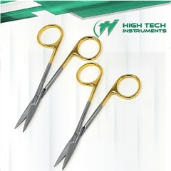 2 EACH Premium GERMAN TC Iris Scissors 4.5″ Straight Surgical Dental Instruments