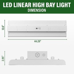 LAUCO LED Linear High Bay Light, 4FT 300/260/230w Selectable120-277V, Power