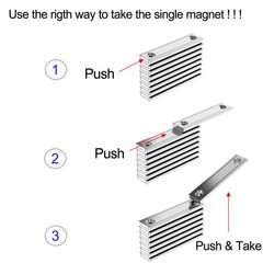 Neodymium Channel Magnets 100lbs 2.5 Inch 8 Pack Rectangular Countersunk Pot Bar