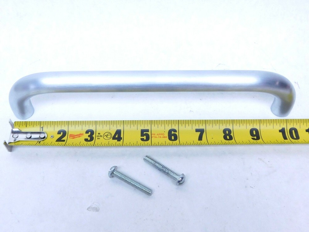 HEAVY DUTY COMMERCIAL DOOR PULL 10″ CC X 3/4″ DIA SOILD BRASS SATIN CHROME