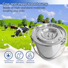 3L Electric Milking Machine Vacuum Impulse Pump Goat Milker Stainless steel New
