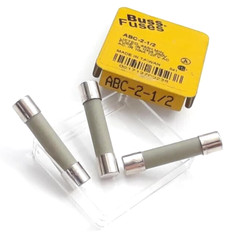 LOT OF 3 EACH ABC-2-1/2 ABC2-1/2 BUSS BUSSMANN FUSES 250V 2-1/2A