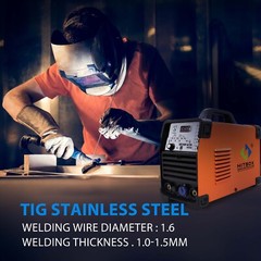 HITBOX 200A 6 IN1 AC/DC TIG Aluminum Welder with Remote Control Foot Pedal,220V
