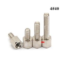 4#-40*5 Copper Nickel Plated Hex Standoff Spacer Screws Pillar PC Computer Bolts