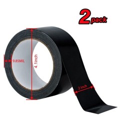 2 Pack Duct Tape Heavy Duty Waterproof Black Duct Tape, 40 Yards X 2 Inch Strong