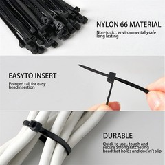 600pcs (100 per color) Small Colored Zip Ties 6 Inch Multi-Color Zip Wire Tie