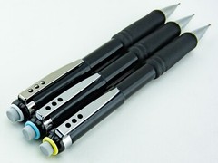 Pentel Twist-Erase Automatic Pencil 3pc Lot 0.5mm 0.7mm 0.9mm Black Barrel