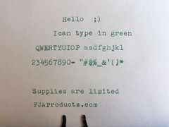 Royal Quiet Deluxe Portable Typewriter Ribbon GREEN INK – VERY COOL