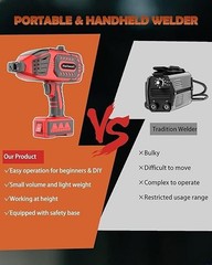 Saker Portable Electric Welding Machine,110V Portable Welder Handheld with IG