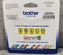 Brother TZE2312PK 12mm Black on White Tape – 2 Pack