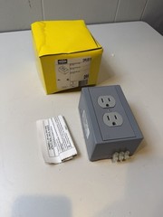 Hubbell DIN Rail Utility Box DRUB15 Duplex Straight Blade Receptacle, 5-15R,