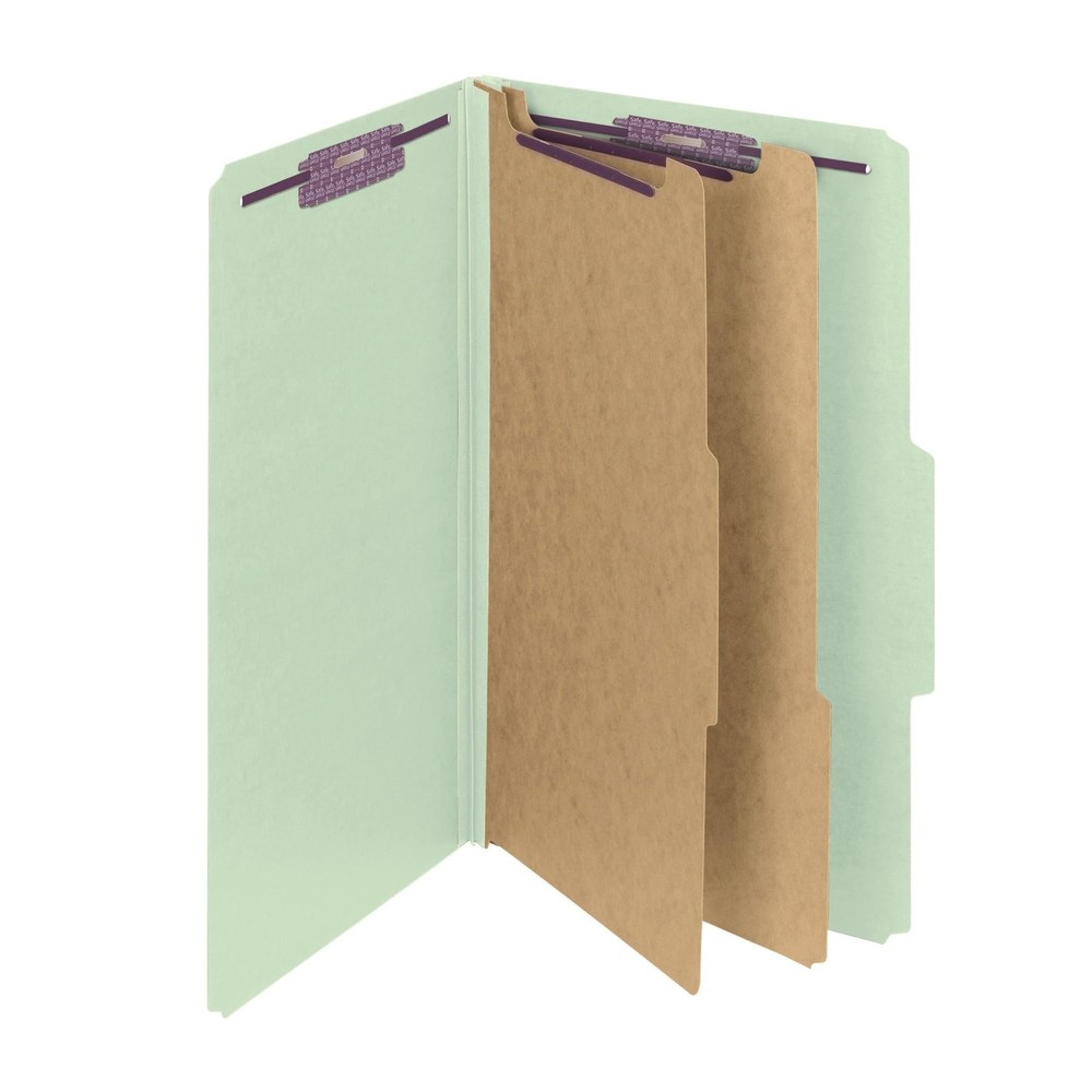 Smead Pressboard Classification File Folder Safeshield Fasteners 2 Dividers 2