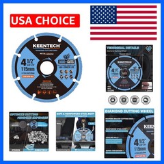 4 1/2 x 7/8 Inch Diamond Cut Off Wheel for Metal Cutting, Compatible with Ang…