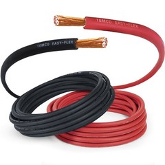 TEMCo 2 AWG 25 Ft Black + 25 Ft Red Welding Cable
