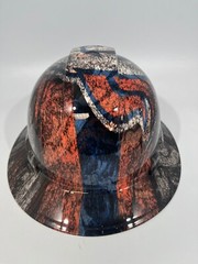 New Full Brim Hard Hat Custom Hydro Dipped DENVER BRONCOS