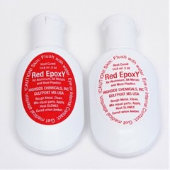 Supco HS12001 Red Epoxy Repair Kit for Metals & Rigid Plastics