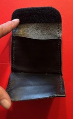 Black Leather Duty Belt Protective Glove Case Pouch Holder Admin Used
