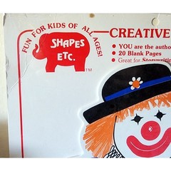 1987 Clown SHAPES ETC Creative Writing Book 10 Jumbo Sheets Art Paper NOS *