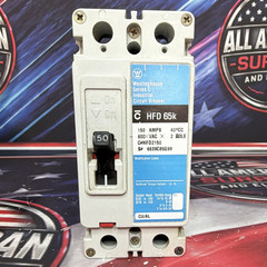 Westinghouse HFD2150 Series C Circuit Breaker 2-Pole 150A 600VAC Trip Ind
