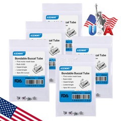 AZDENT Dental Orthodontic Buccal Tube Roth 022 Bondable Non-conv 1st Molar