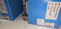 Lot of 2 SICK CLV490-0010 Optic Bar Code Scanner CLV-490 w/Interface & Mount