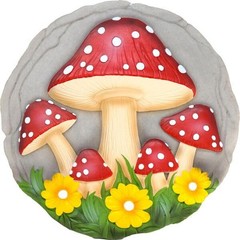 Spoontiques Mushroom Stepping Stone – Cottage Core Decorative Garden Stone Yard