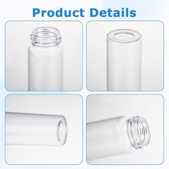 50Pack 30Ml Clear Glass Vials with Screw Caps Small Liquid Sample Vial LeakProof