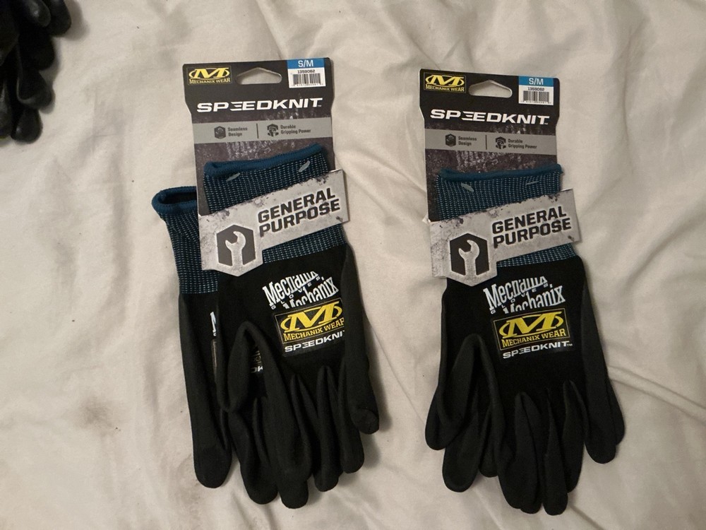 MECHANIX WEAR SPEEDKNIT S1DE05 500 WORK MEN’S GLOVES, BLACK S/M