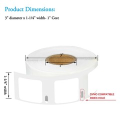 1″x1″ Multipurpose Labels 30332 for Dymo LabelWriter 4XL 450 Duo Turbo 25mmx25mm
