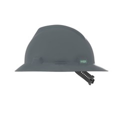Msa Safety 454731 V-Gard Slotted Full Brim Hard Hat, Staz-On Suspension, Type