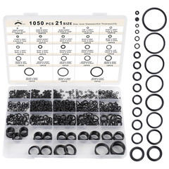 21 Size Rubber O Ring Set,1050 Pcs Black Small O Rings Assortment Kits,Assort…