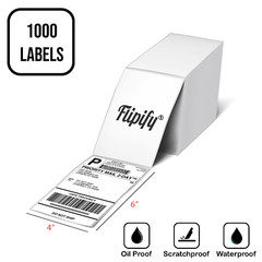1000 4×6 Fanfold Thermal Labels Direct Shipping Label for Zebra Rollo Printers