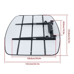 52″ X 52″ Tuff Top Tractor & Mower Canopy For ROPS 2″ x 2″ or 2″ x 3″ White
