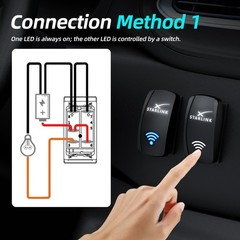 Starlink Rocker Switch, Compatible with Starlink MINI/GEN1-3, Waterproof SPST 5-