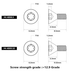 Screws Set 30Pcs for Red Dot Sight Optics and Mount Includes #4-40 in 6.35mm/…