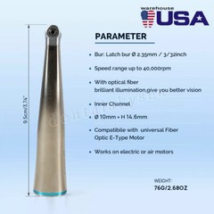 Dental 1:1 LED Fiber Optic Handpiece Internal Spray Contra Angle sandent