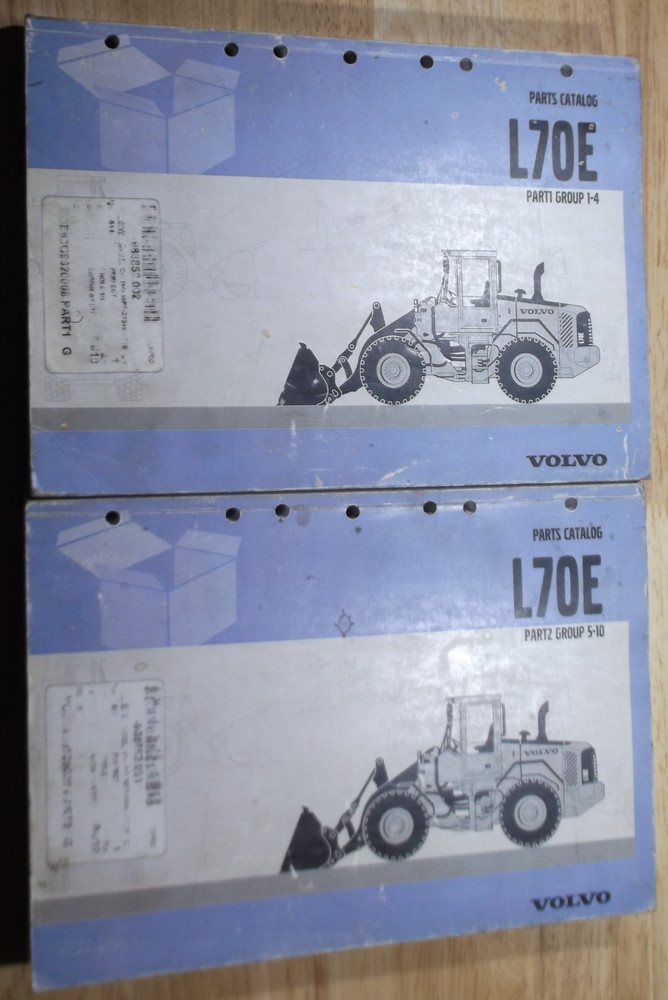 VOLVO L70E WHEEL LOADER PARTS MANUAL BOOK CATALOG 2 VOLUME SET