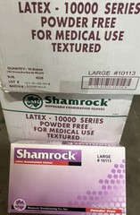 Shamrock Medical Latex Disp Gloves, Powder Free Large (100/BX) FREE SHIPPING