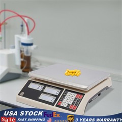 Industrial Counting Scale, 30kg X 0.5g, Digital Scale for Parts and Coins, g/k