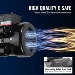 1.5HP Electric Motor 3450RPM AC 115V/230V 56C Frame 5/8″Keyed Shaft Resists Rust