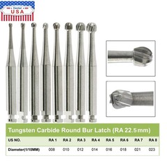 Carbide Burs Straight Fissure Head Bur Latch 2.35mm RA For Low Speed Dental