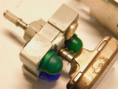 LPB Unimax Series 9 28V 4PDT Green&Blue Illuminated Momentary Pushbutton Switch