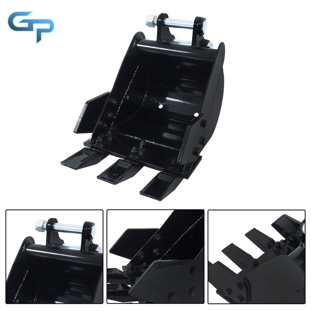 Mini Excavator Attachment 300 mm Narrow Bucket 12-inch Trenching Bucket W/2 Pins