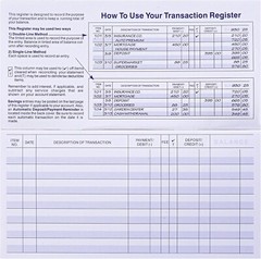 24 PCS Check Registers for Personal Checkbook, Easy to Read Checkbook Register