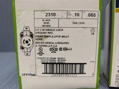 10 Pack Leviton 2310 Grounding Receptacle Black 20A 125V 2P L5-20R