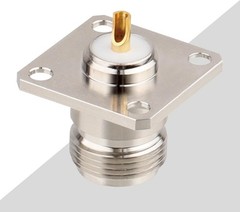 3 PCS N-Type Female Jack 4-Hole Panel Mount Solder Coax Chassis Connector
