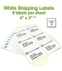 6 labels per sheet, 4″ x 3 1/3″ per label – Premium Quality – Made in the USA