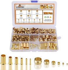 280PCS Compression Fittings Assortment Kit – 6 Sizes (1/4″, 3/8″, 5/16″, 1/2″, 3