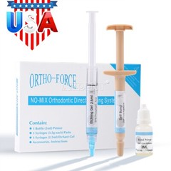 Dental Orthodontic Adhesive Light Cure Band Cement Shade Blue Glue Kit for Brace