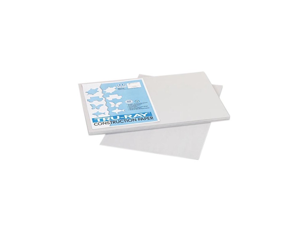 Pacon 103059 Tru-Ray Construction Paper, 76 lbs., 12 x 18, Gray, 50 Sheets/Pack